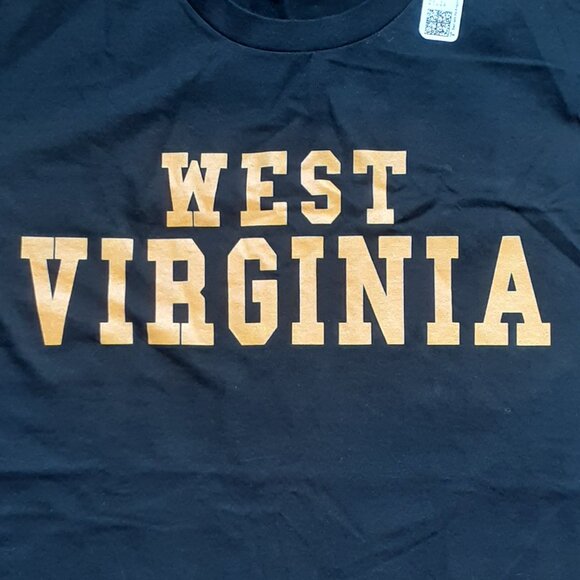 West Virginia -Throwback Design - New Large Black T-Shirt - Picture 2 of 4